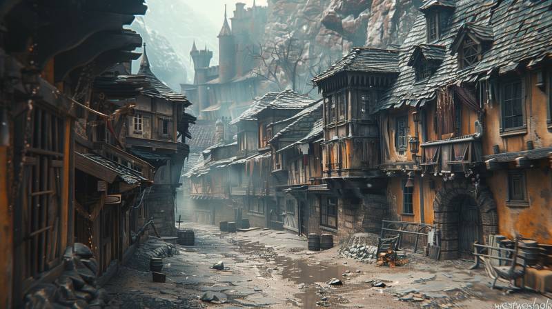 Westhole liegt unterhalb der westlichen Mauer des Schlosses